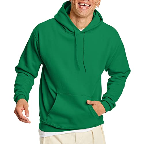 Hanes Herren Sweatshirt EcoSmart Fleece Hoodie Baumwollmischung Fleece Kapuzenpullover Plüsch Fleece Pullover Hoodie, Kelly Green, X-Large von Hanes