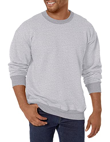 Hanes Herren-Sweatshirt aus Baumwolle, schwer, Rundhalsausschnitt, Leichter Stahl, X-Large von Hanes