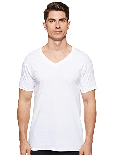 Hanes Herren-T-Shirt, V-Ausschnitt, 3er-Pack - Weiß - Medium von Hanes