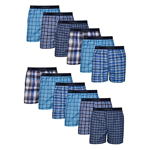 Hanes Herren Etikett, freiliegender Bund, Multipacks erhältlich Boxershorts, Gemischt-12er-Pack, Medium (12er Pack) von Hanes