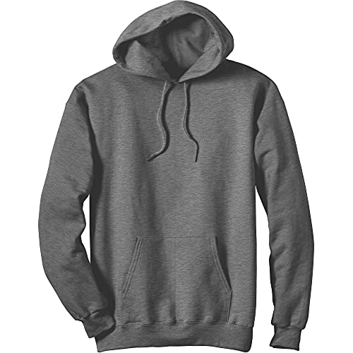 Hanes Herren Ultimate Cotton Heavyweight Pullover Hoodie Sweatshirt, Heavyweight, Charcoal Heather, Medium von Hanes