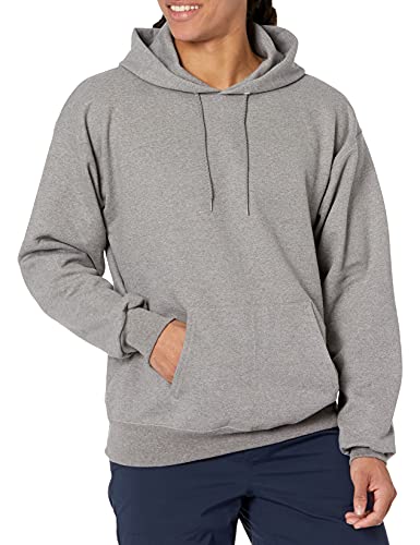 Hanes Herren Ultimate Cotton Kapuzenpullover, Oxford-Grau, Small von Hanes