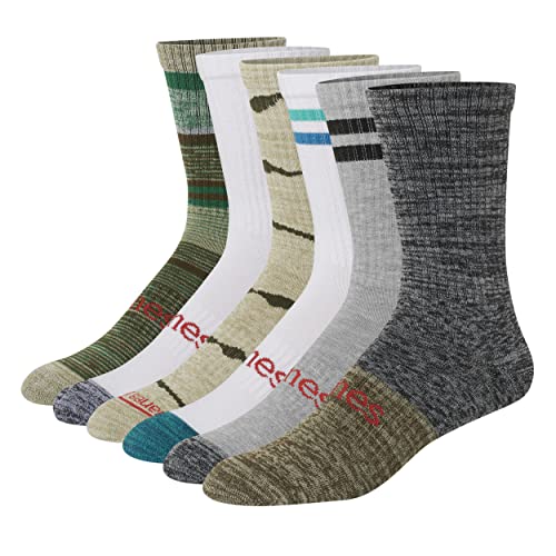 Hanes Herren Ultimate Crew Pack Original Socks, Grau/Hellbraun Sortiert, 37.5-46 EU von Hanes