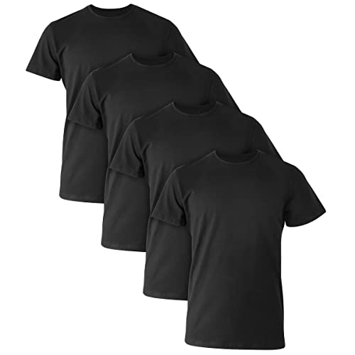 Hanes Herren-Unterhemd mit Rundhalsausschnitt, mehrere Packungen erh ltlich, Schwarz, 4 St ck, XX-Large von Hanes