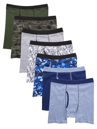 Hanes Jungen ComfortSoft Bedruckte Boxershorts Retroshorts, 7 Stück, Sortiert, X-Large (7er Pack) von Hanes