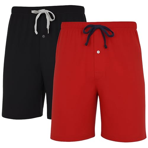 Hanes Men'S Jersey Lounge Drawstring Shorts With Logo Waistband 2-Pack von Hanes