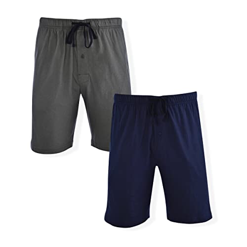 Hanes Men's 2-Pack Knit Short Green Midnight/Sky Captain, Medium von Hanes