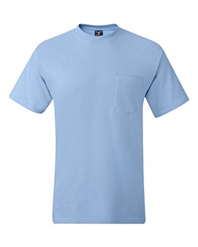 Hanes Men's 2 Pack Short Sleeve Pocket Beefy-T, Light Blue, XX-Large von Hanes