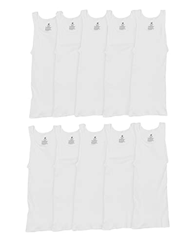 Hanes Men's Comfort Soft Tanks Super Value 10pk - White, XL (100% Cotton) von Hanes