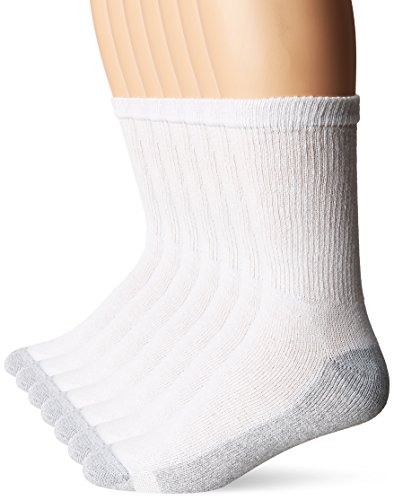 Hanes Men's Freshiq Cushion Crew Socks 6-Pack (Plus-1 Free Bonus Pair), White, Shoe Size 6-12 von Hanes