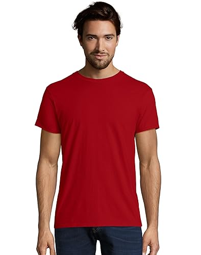 Hanes Men's Nano Premium Cotton T-Shirt (Pack of 2), Deep Red, X-Large von Hanes