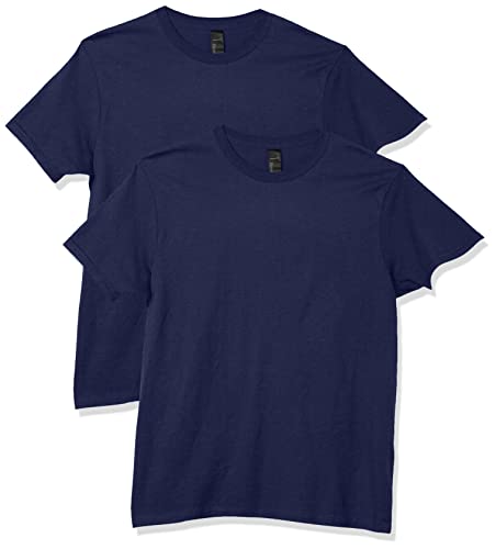 Hanes Men's Nano Premium Cotton T-Shirt (Pack of 2), Navy, Medium von Hanes