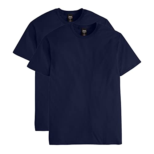 Hanes Men's Nano Premium Cotton T-Shirt (Pack of 2), Navy, XX-Large von Hanes