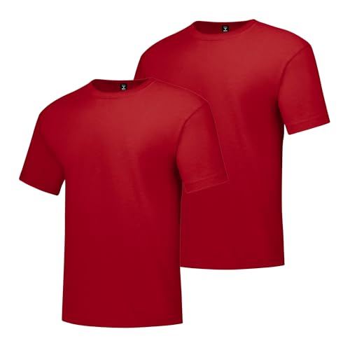 Hanes Men's Short Sleeve Beefy-T (Pack of 2), Deep Red, Medium von Hanes