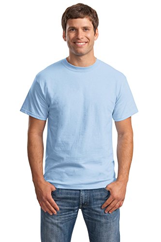 Hanes Men's Short Sleeve Beefy-T (Pack of 2), Light Blue, Large von Hanes