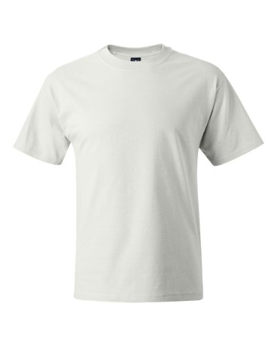 Hanes Men's Short Sleeve Beefy-T (Pack of 2), White, X-Large von Hanes