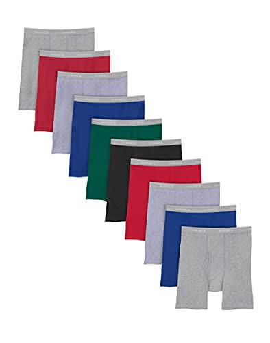 Hanes Mens Boxer Briefs With ComfortFlex Waistband 10-Pack, L, Assorted, 7349K0 von Hanes