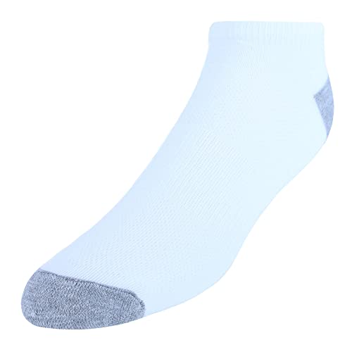 Hanes Herren X-Temp Herrensocken, leicht, niedrig geschnitten und ohne Show, 12er-Pack Lässige Socken, weiß, 6 von Hanes