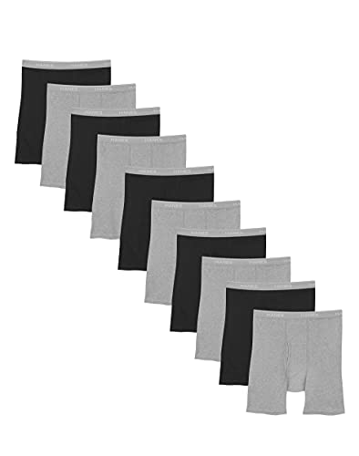 Hanes Mens Tagless Boxer Briefs 10-Pack, L, Black/Grey Hanes Mens Tagless Boxer Briefs 10-Pack, L, Black/Grey von Hanes