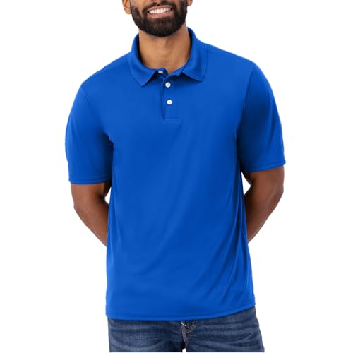 Hanes Sport Herren Cool DRI Performance Poloshirt, Deep Royal, Groß von Hanes
