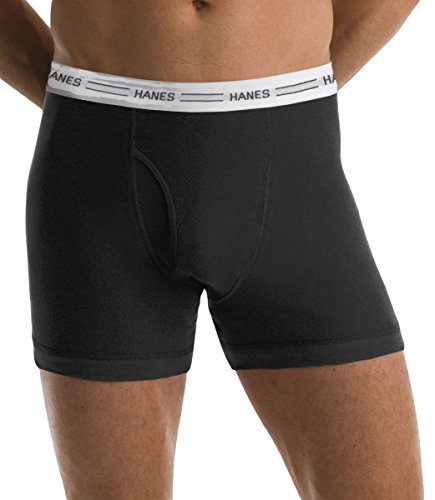 Hanes TAGLESS® Men's Boxer Briefs 4-Pack 4XL Black von Hanes