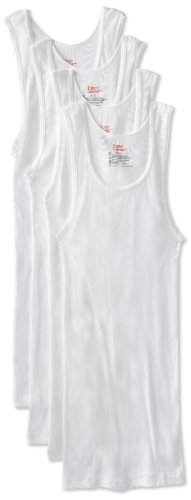 Hanes FreshIQ Tanktop für Herren, 4er-Pack, Weiss/opulenter Garten, Mittel von Hanes