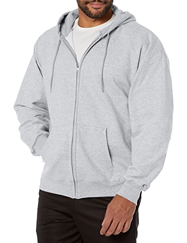 Hanes Ultimate Heavyweight Herren-Kapuzenpullover mit durchgehendem Reißverschluss, Leichter Stahl, Large von Hanes