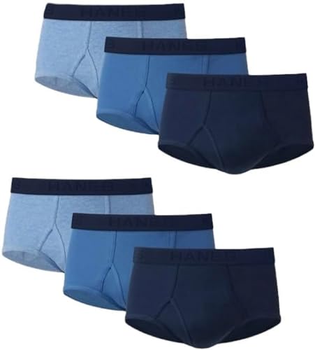 Hanes Ultimate Men's 6-Pack Classics Full-Cut Brief, Blue Assorted, Lage von Hanes