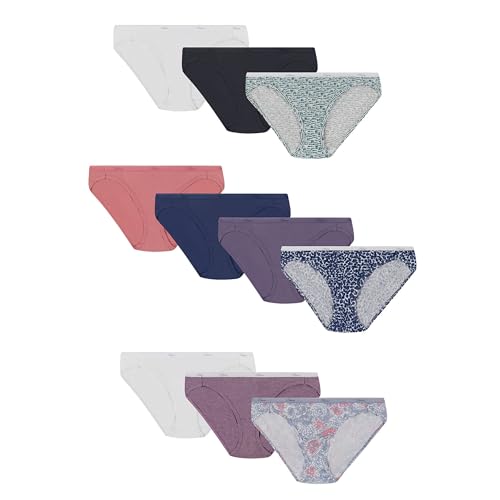 Hanes Women's Cotton Bikini 10-Pack-9-Assorted von Hanes