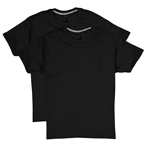 Hanes Herren T-Shirts X-Temp Herren Performance T-Shirt Pack Feuchtigkeitsableitende T-Shirts Baumwollmischung T-Shirts 2er-Pack, Schwarz, L von Hanes