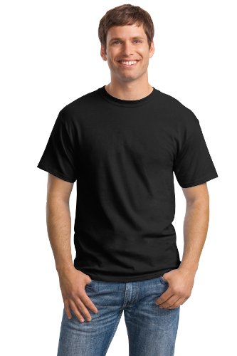 Herren 5,2 oz.ComfortSoft Baumwolle T-Shirt (5280) -BLACK-M-5PK von Hanes