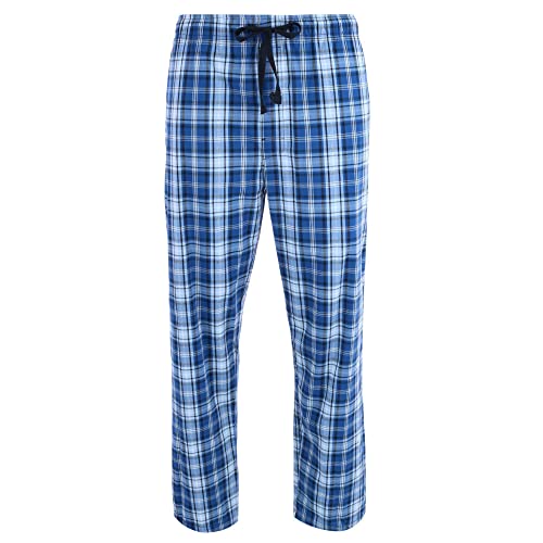 Herren Big & Tall Comfort Flex Plaid Pyjama Lounge Hose, blau, XXXXX-Large von Hanes