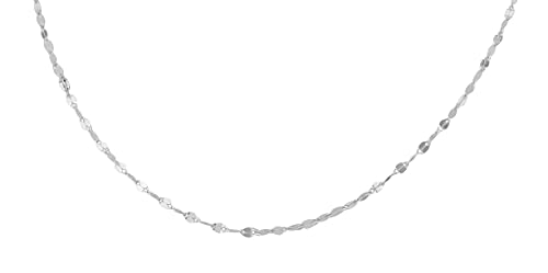 Hanessa 925 Echt-Silber Rhodiniert Damen-Schmuck Hals-Kette aus echtem Silber collier Kette Geschenk für die Frau von Hanessa