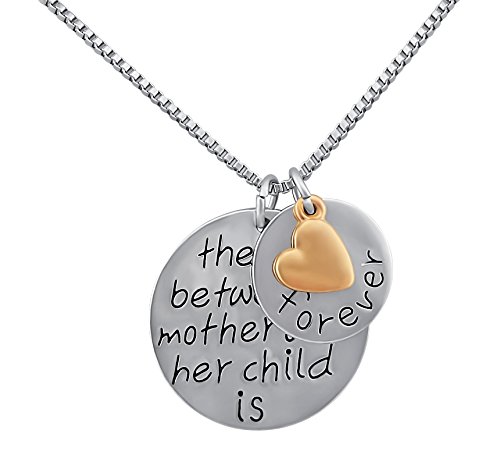 Hanessa Damen-Schmuck Mutter mit Kind Halskette Familie Liebe Mama Goldenes Herz Love Geschenk zu Weihnachten für die Frau/Mama/Freundin von Hanessa