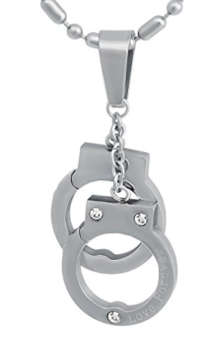 Hanessa Damen-Schmuck Silber Halskette Handschellen Liebe Edelstahl Geschenk für die Frau/Freundin von Hanessa