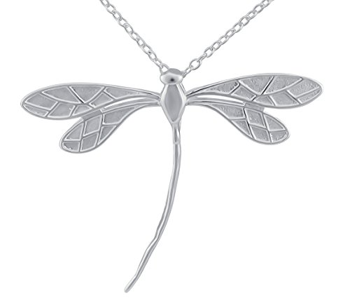 Hanessa Damen-Schmuck Silberkette Halskette Schmetterling Libelle silber Versilbert Sie Geschenk für die Frau/Freundin von Hanessa