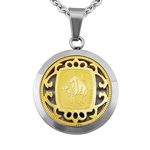 Hanessa Personalisierte Kette mit Gravur Edelstahl 50 cm mit Anhänger Sternzeichen Stier in gold - Personalisierte Halskette für Männer und Frauen - Personalisierter Schmuck Damen Herren von Hanessa