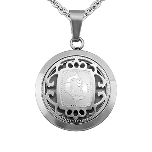 Hanessa Personalisierte Kette mit Gravur Edelstahl 50 cm mit Anhänger Sternzeichen Fisch in silber - Personalisierte Halskette für Männer und Frauen - Personalisierter Schmuck Damen Herren von Hanessa