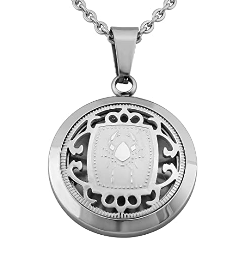 Hanessa Personalisierte Kette mit Gravur Edelstahl 50 cm mit Anhänger Sternzeichen Krebs in silber - Personalisierte Halskette für Männer und Frauen - Personalisierter Schmuck Damen Herren von Hanessa