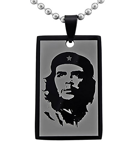 Hanessa Schmuck Herren- / Damen Halskette Che Guevara Freiheit Edelstahl Statement Unisex Geschenk zu Weihnachten für Mann oder Frau / Freund oder Freundin von Hanessa