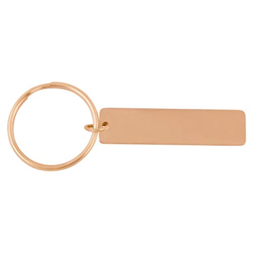 Hanessa Schlüsselanhänger personalisiert Rechteck | Schlüsselanhänger mit Gravur Edelstahl rosegold | Personalisierte Geschenke für Mama Papa | Schlüssel Anhänger Text Name Datum von Hanessa