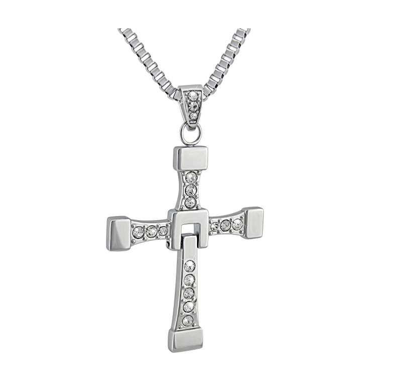 Edelstahl Kette Mit Gravur Kreuz-Anhänger 60cm Lang - Dominic Toretto Vin Diesel Halskette Inspiriert Von Fast & Furious Fast&furious von HanessaDE