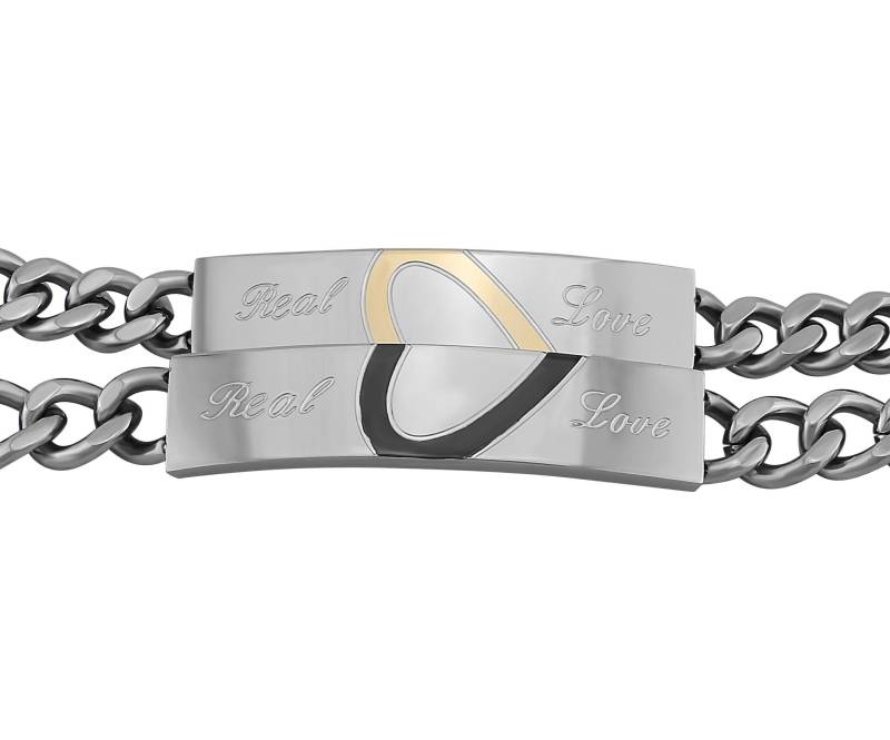 Personalisierte Armbänder Mit Gravur Auf Der Innenseite Silber Gold/Schwarz Partnerarmbänder Personalisierte Geschenke von HanessaDE