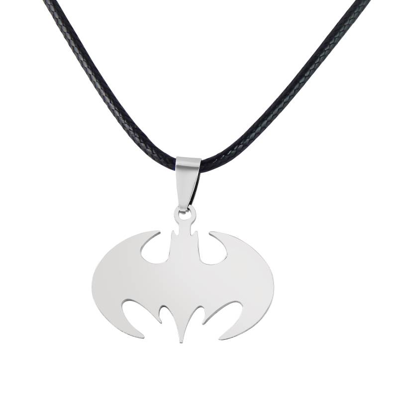 Personalisierte Kette Mit Gravur Anhänger Fledermaus in Silber Aus Edelstahl Personalisierte Geschenke von HanessaDE