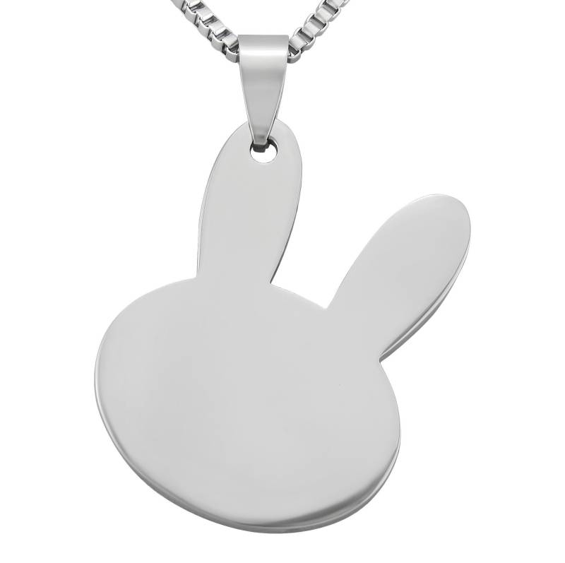 Personalisierte Kette Mit Gravur Anhänger Hase Bunny in Silber Oder Gold Personalisierte Geschenke von HanessaDE
