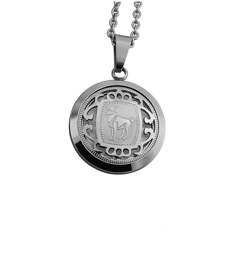 Personalisierte Kette Mit Gravur Anhänger Sternzeichen Widder Aus Edelstahl in Silber/Gold Personalisierte Geschenke von HanessaDE
