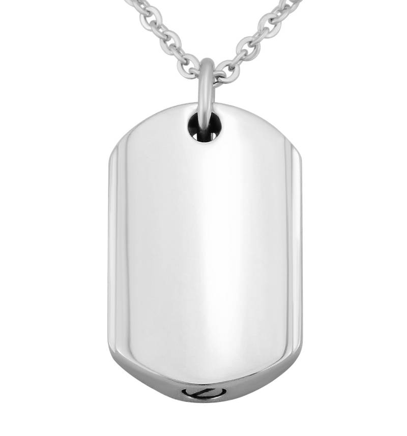 Personalisierte Kette Mit Gravur Dog Tag Anhänger Aus Edelstahl in Silber Personalisierte Geschenke Für Männer von HanessaDE