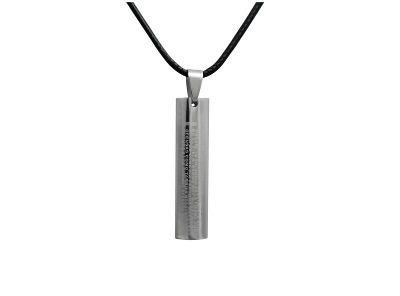 Personalisierte Kette Mit Gravur Religiöser Anhänger Edelstahl Silber "Vater Unser" Spanisch Personalisierte Geschenke von HanessaDE