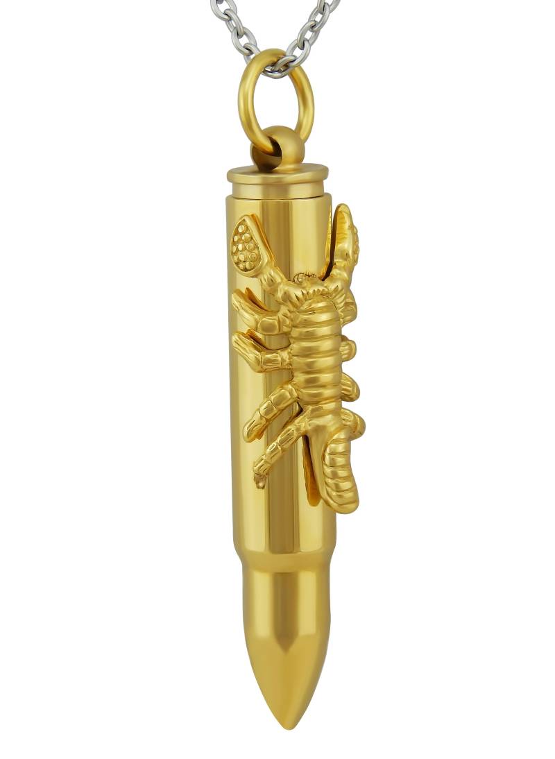 Personalisierte Kette Mit Gravur Skorpion Anhänger Aus Edelstahl in Silber/Gold Geschenke Für Männer von HanessaDE