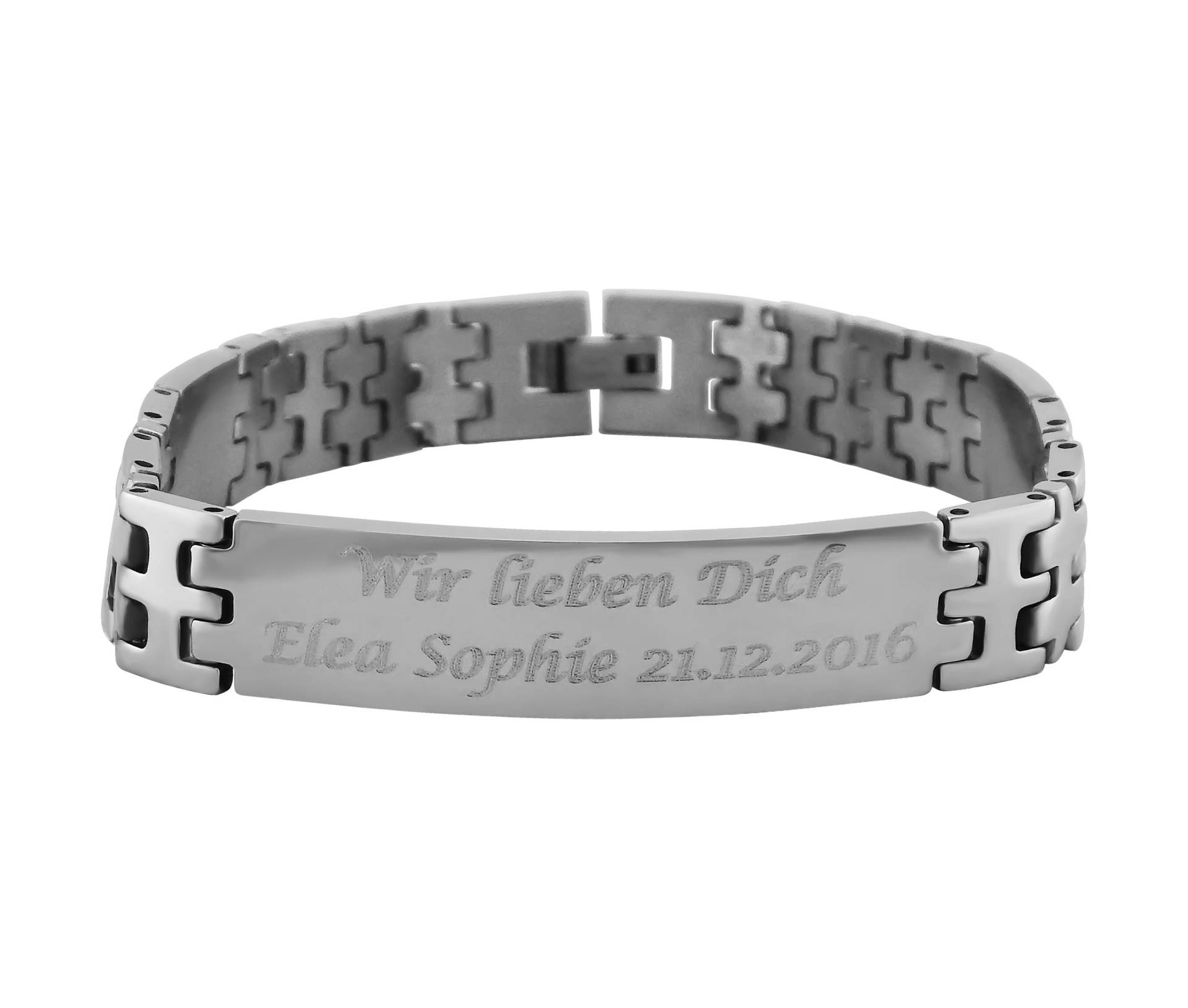 Personalisiertes Armband Mit Gravur in Silber Aus Edelstahl Personalisierte Geschenke Personalisiertes Armband Mit Gravur in Silber Aus Edelstahl Personalisierte Geschenke von HanessaDE